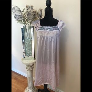 Soft Pink Silky Nightgown